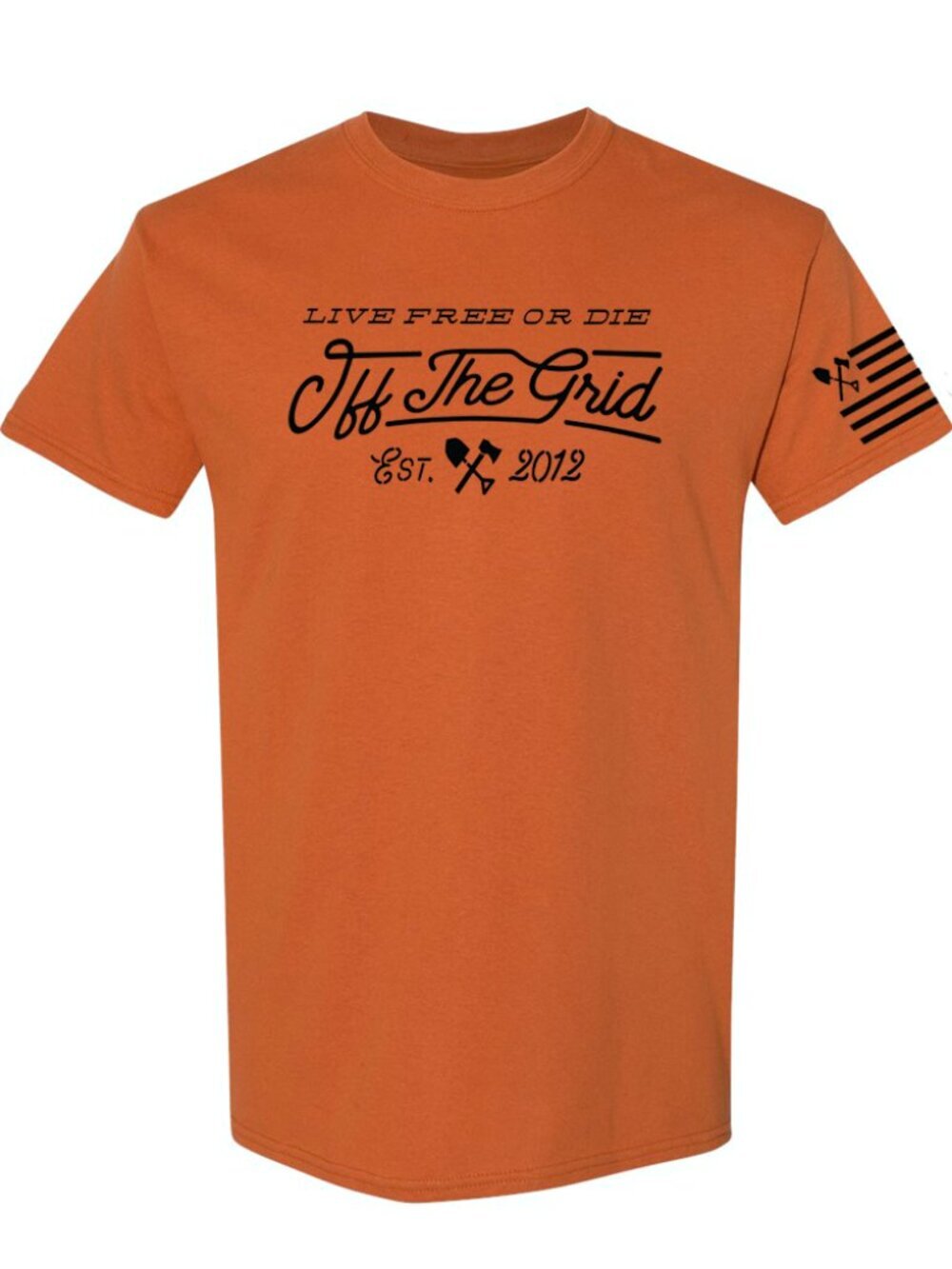 Off The Grid Surplus A Train Tee Shirt - Texas Orange